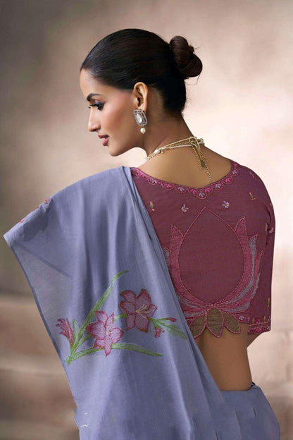 Newest Stylish Beautiful Designer Saree With Blouse Wedding-Reception