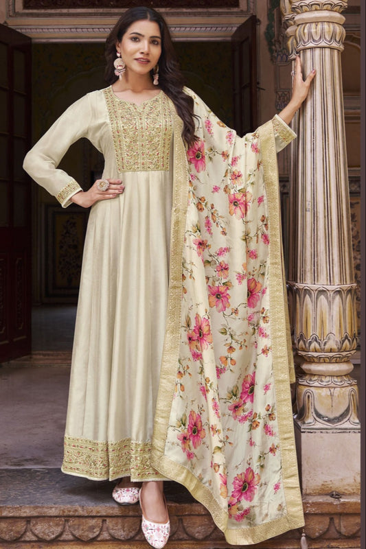 Ready-to-Wear Indian Designer Party Anarkali Gown with Dupatta