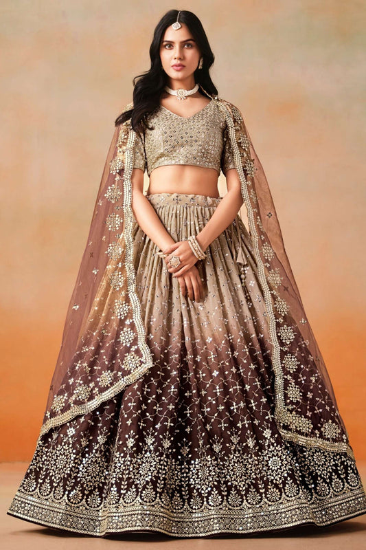 Indian Traditional Designer Georgette & Embroidery Work Lehenga Choli