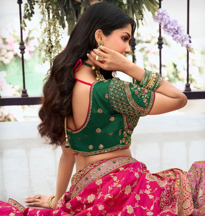 Indian Pakistani Bridal Wear Lehenga Choli Ready to Wear Silk Beautiful Flared Lehenga Choli