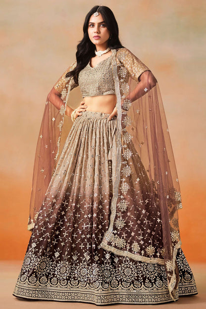 Indian Traditional Designer Georgette & Embroidery Work Lehenga Choli