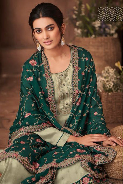 Party-Reception Special Embroidery Work Contemporary Designer Salwar Kameez With Dupatta