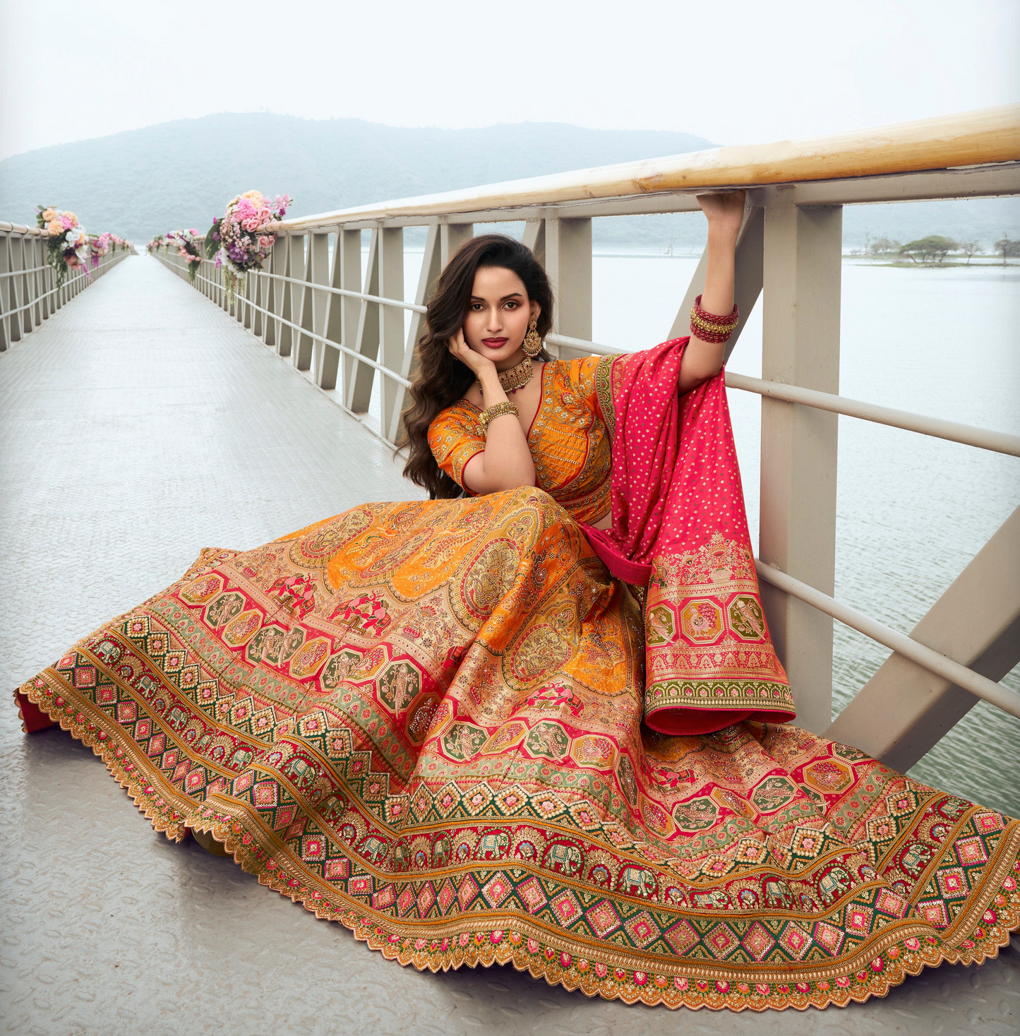 Ready to Wear Indian Pakistani Designer Lehenga Choli with Beautiful Embroidery and Stone Work