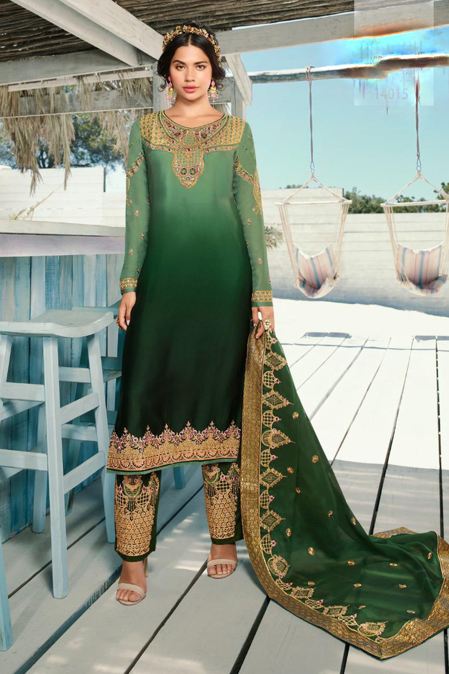 New Embroidery Work Plus Size Salwar Kameez With Dupatta For Wedding