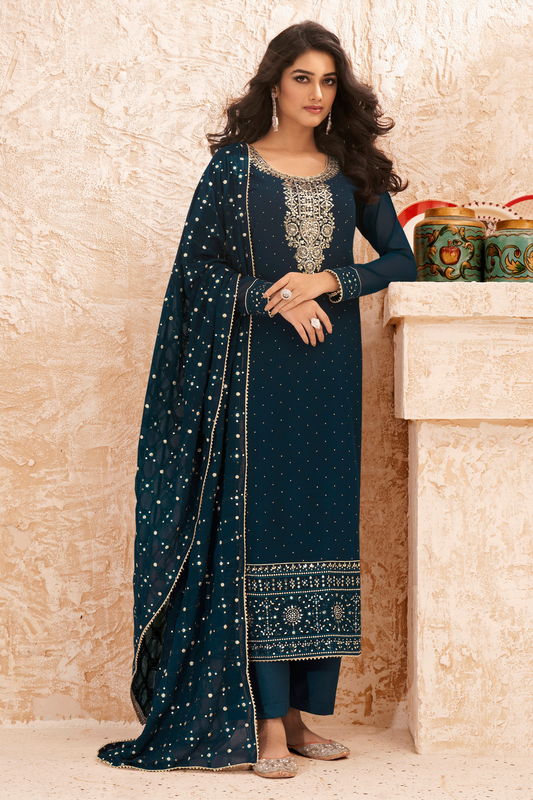 Indian Reception Party Wear Salwar Kameez Suits Ready to Wear Gorgeous Trouser Pant Outfits