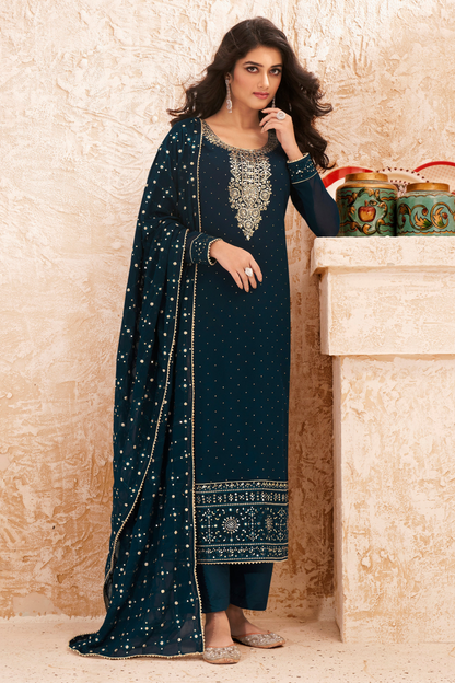 Indian Reception Party Wear Salwar Kameez Suits Ready to Wear Gorgeous Trouser Pant Outfits