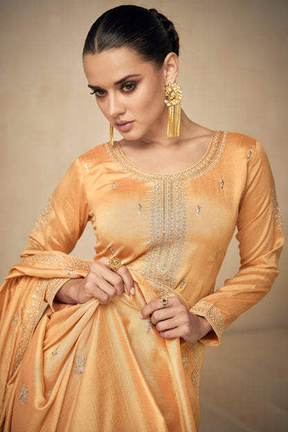 Events and Festivals Wear Indian Designer Salwar Kameez Embroidery Worked Plazzo Suits