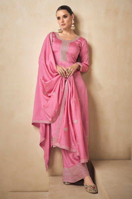 Salwar Kameez Pant Suit For Indian Festivals & Weddings with Embroidery Work