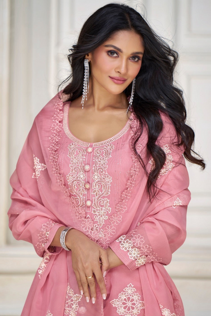 Indian Pakistani Stylish Stitched PArty Wear Salwar Kameez Worked Dupatta Dresses