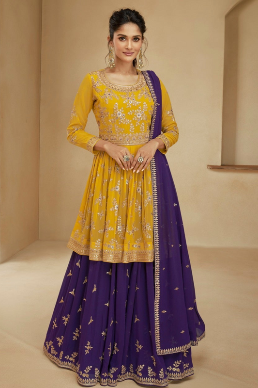 Women's Wedding Reception Function Party Wear Stylish Salwar Kameez Lengha Suit's