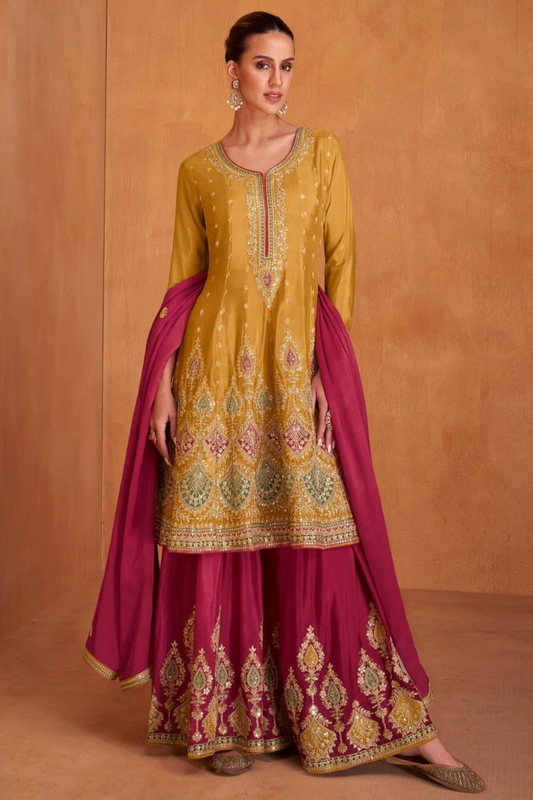 Indian Pakistani Wedding Function Party Wear Salwar Kameez Stitched Palazzo Dupatta Dresses