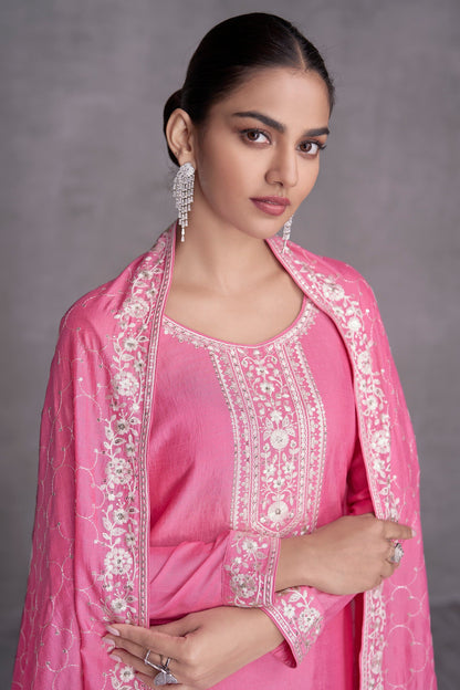 Beautiful Embroidery Worked Indian Pakistani Style Salwar Kameez Plazzo Dresses