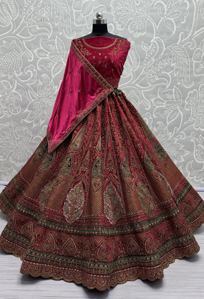red lehenga,plus size available,Comfort Fit,Premium Fabric,Express Delivery.