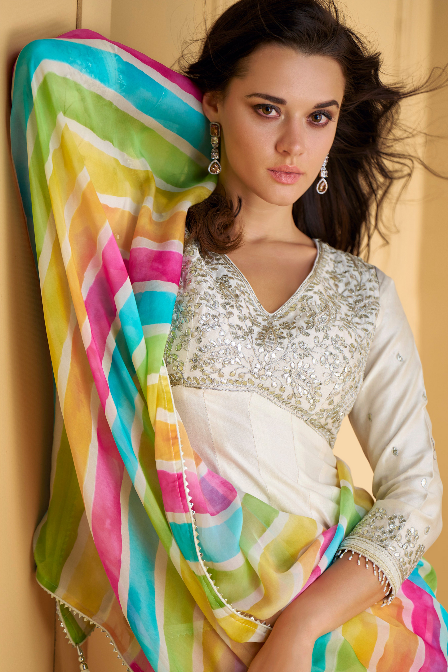 White Color Indian Designer Salwar Kameez Suits Wedding Reception Party Wear Sharara Dresses