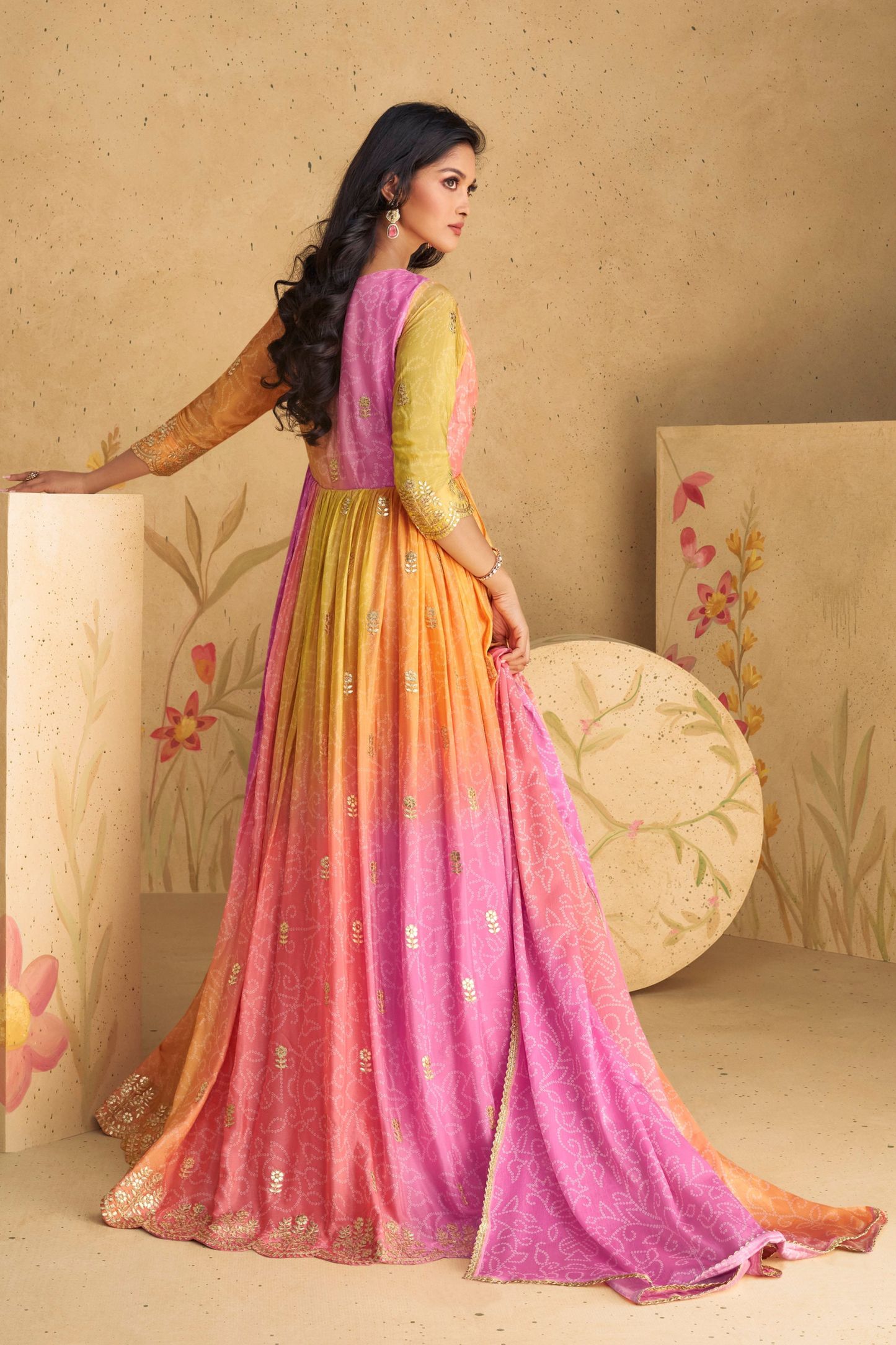 Ready to Wear Indian Designer Wedding Wear Beautiful Women's Anarkali Gown Suits