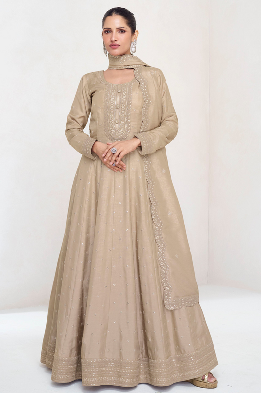 Designer Ready to Wear Wedding Function Party Stitschd Long Anarkali Dupatta Dresses