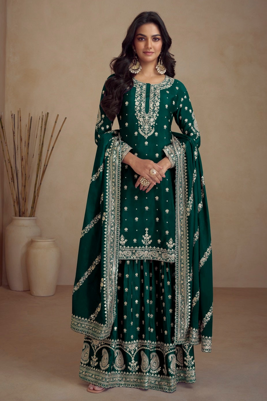 Designer Stylish Sharara Dupatta Stitched Readymade Dresses Salwar Kameez Sharara Suit's