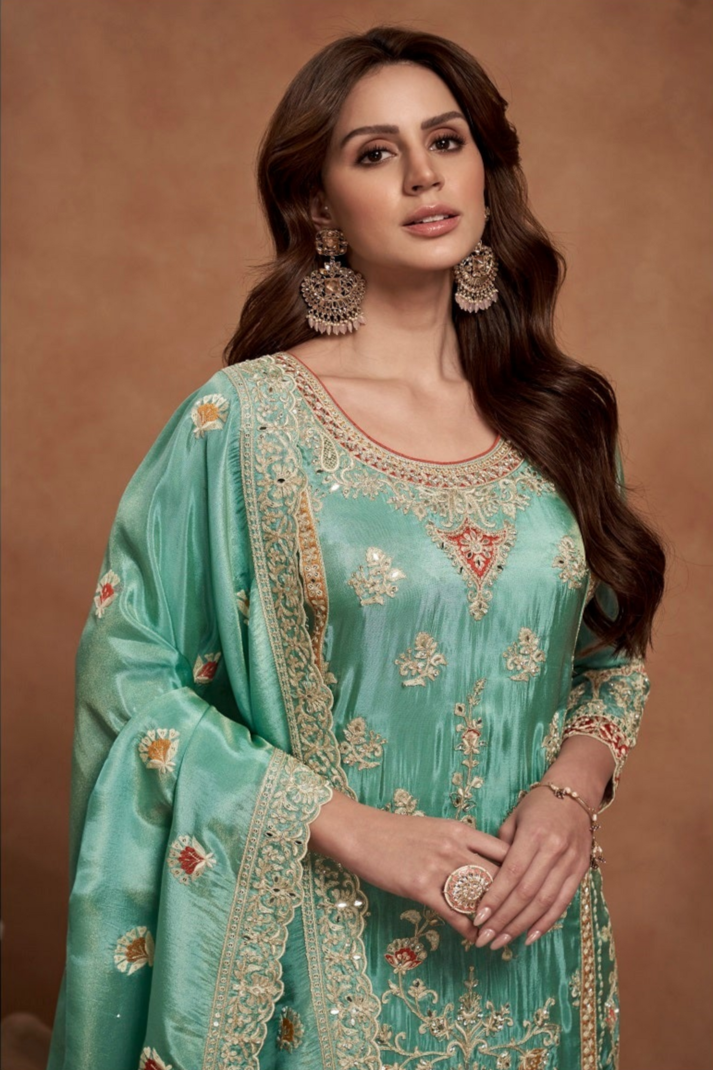 Salwar Kammez Palazzo Dupatta Dresses Wedding Function Wear Readymade Suits