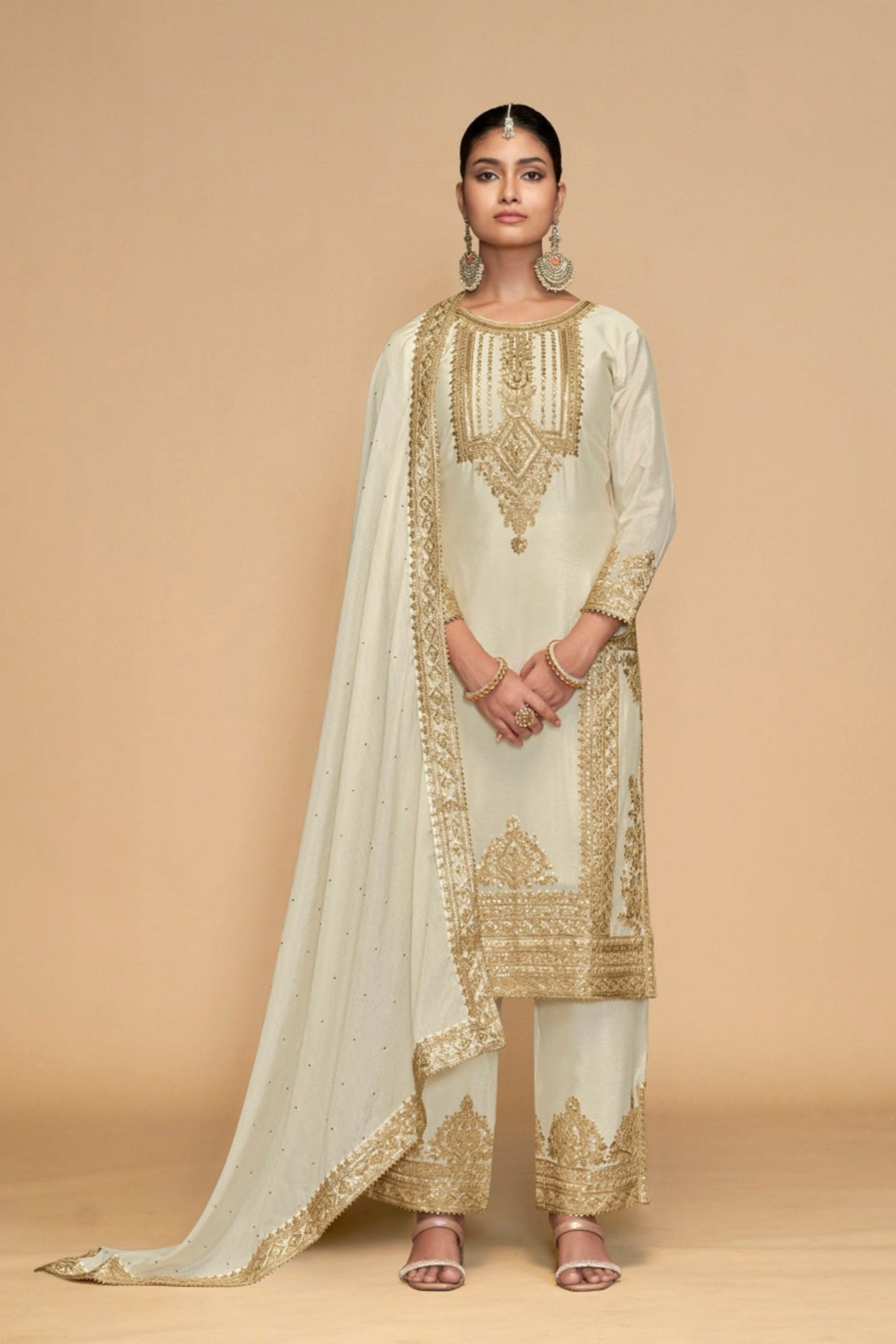 Reception Party Wear Shalwar Kameez Palazzo With Dupatta Dresses Stylish Women's Wear Stitched Suit's