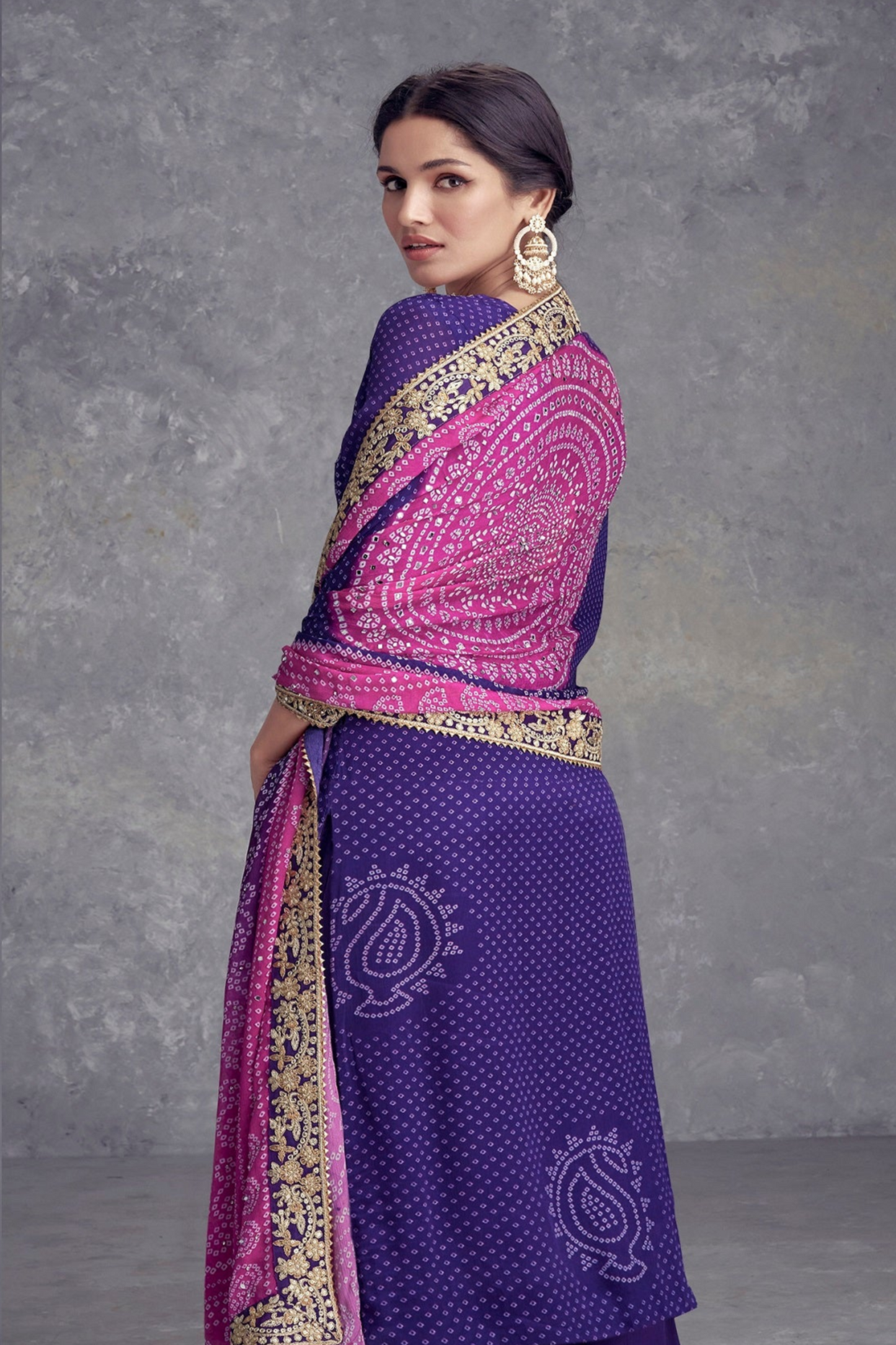 Royal Purple Color Heavy Embroidery Worked Salwar Kameez Plazzo Suits