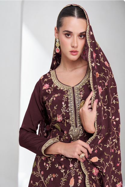 Pakistani Indian Festival Treditonal Wear Shalwar Kameez Emboridery Worked Dupatta Dresses