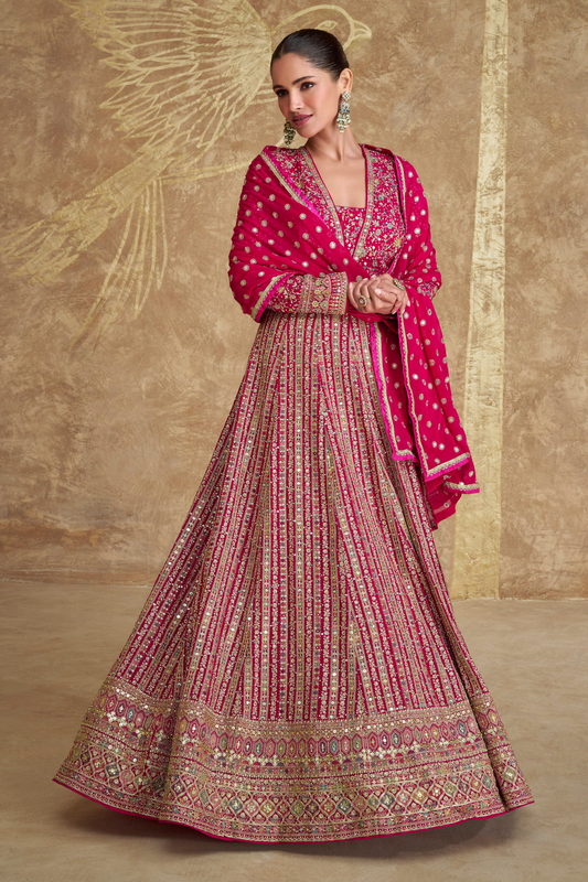 Stunning Anarkali Gown Suits Ethnic Wear Collection Indian Pakistani Women's Outfits