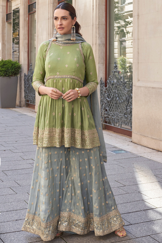 Pakisatani Indian Eid-Ramadan Function Party Wear Embroidery Worked Salwar Kameez Dupatta Suit