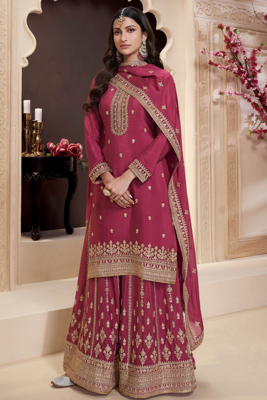 Stylish Stitched Ethnic Party Wear Salwar Kameez Palazzo with Dupatta