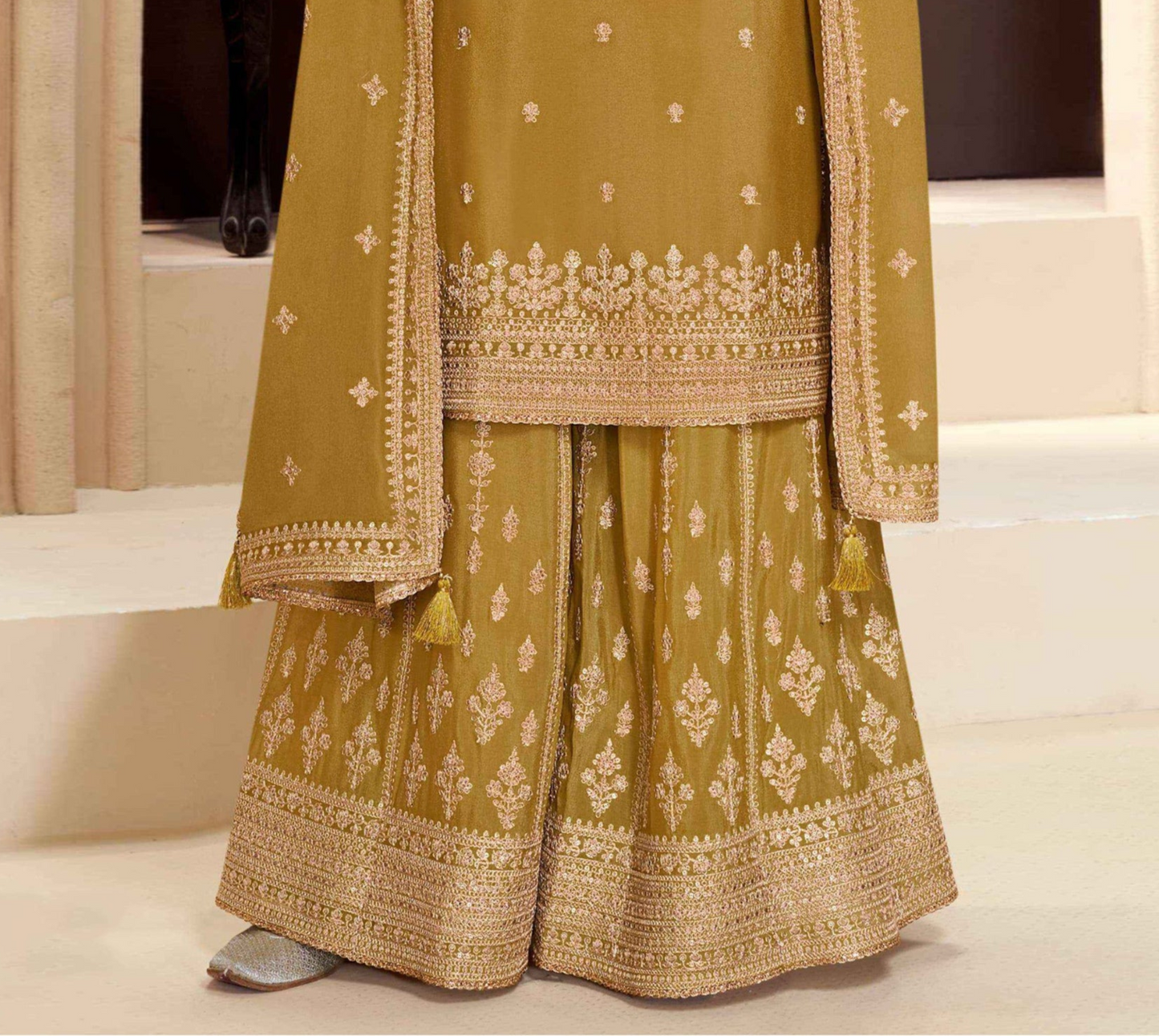 Indian Pakistani Salwar Kameez Palazzo Suits with Dupatta for Weddings