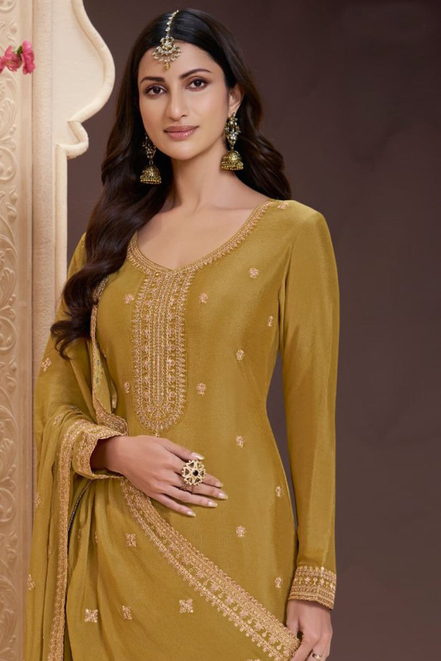 Indian Pakistani Salwar Kameez Palazzo Suits with Dupatta for Weddings