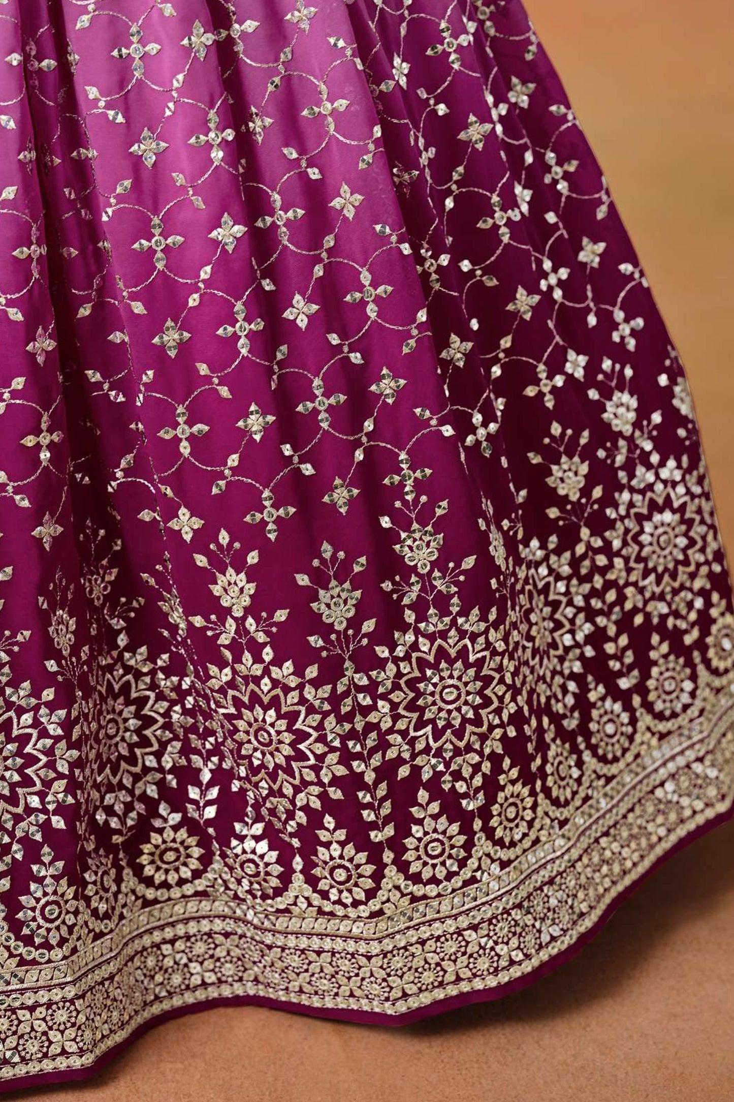 Eid Special Designer Purple Sequins & Zari Embroidery Work Lehenga Choli