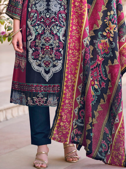 Pure Cotton Designer Salwar Kameez Suit With Embroidery Work