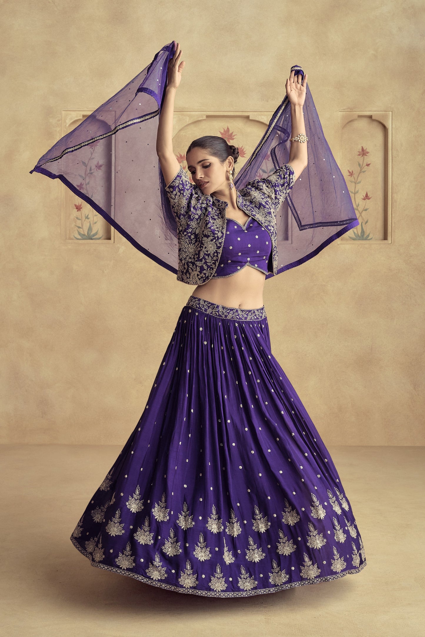Stylish lehenga and flowy Anarkali gown made for special occasions like weddings, parties, and festivals.
