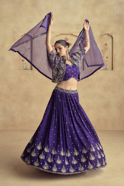 Stylish lehenga and flowy Anarkali gown made for special occasions like weddings, parties, and festivals.

