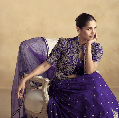 Stylish lehenga and flowy Anarkali gown made for special occasions like weddings, parties, and festivals.