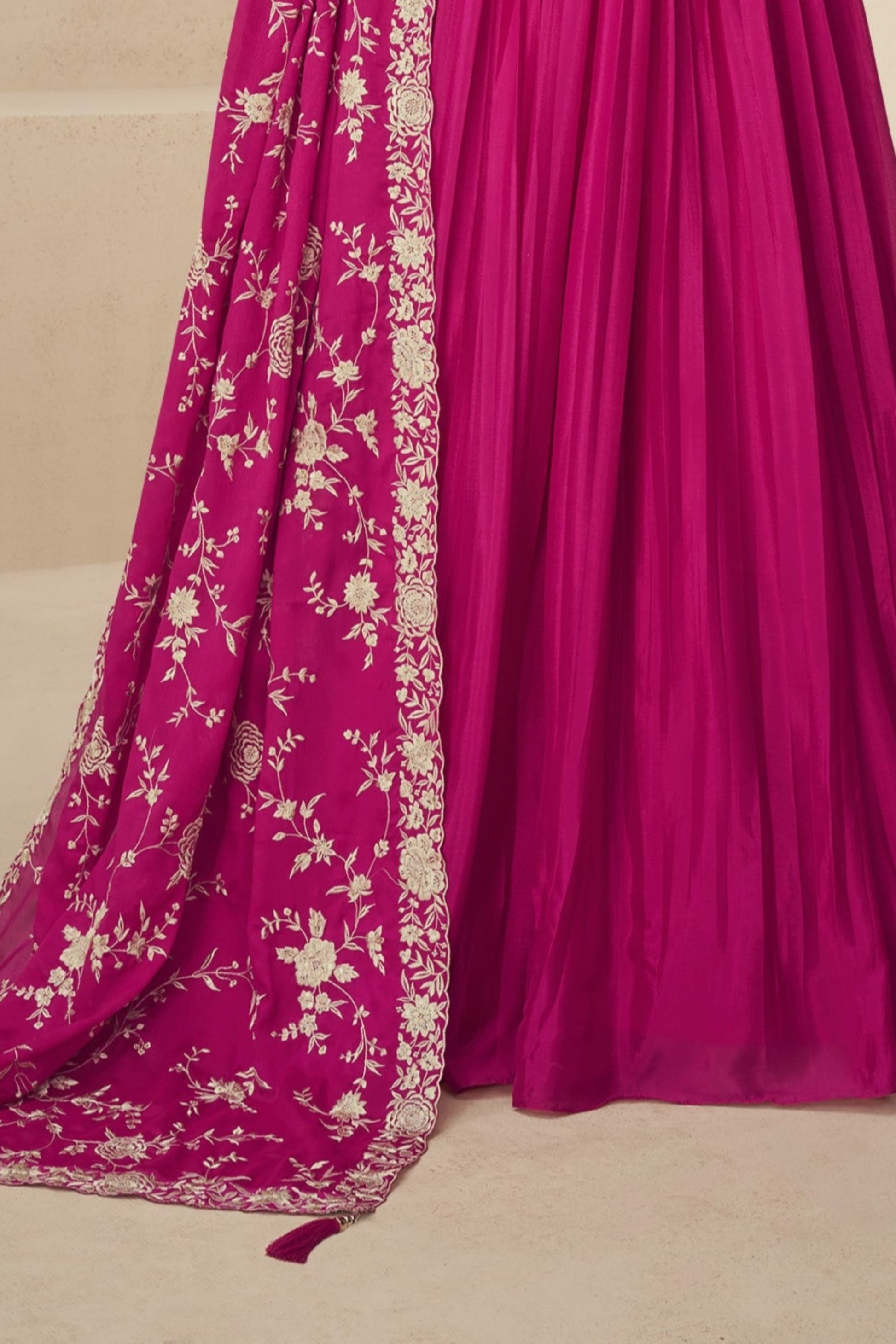 Beautiful pink color gown with a graceful flare, perfect for weddings, parties, and special celebrations.
