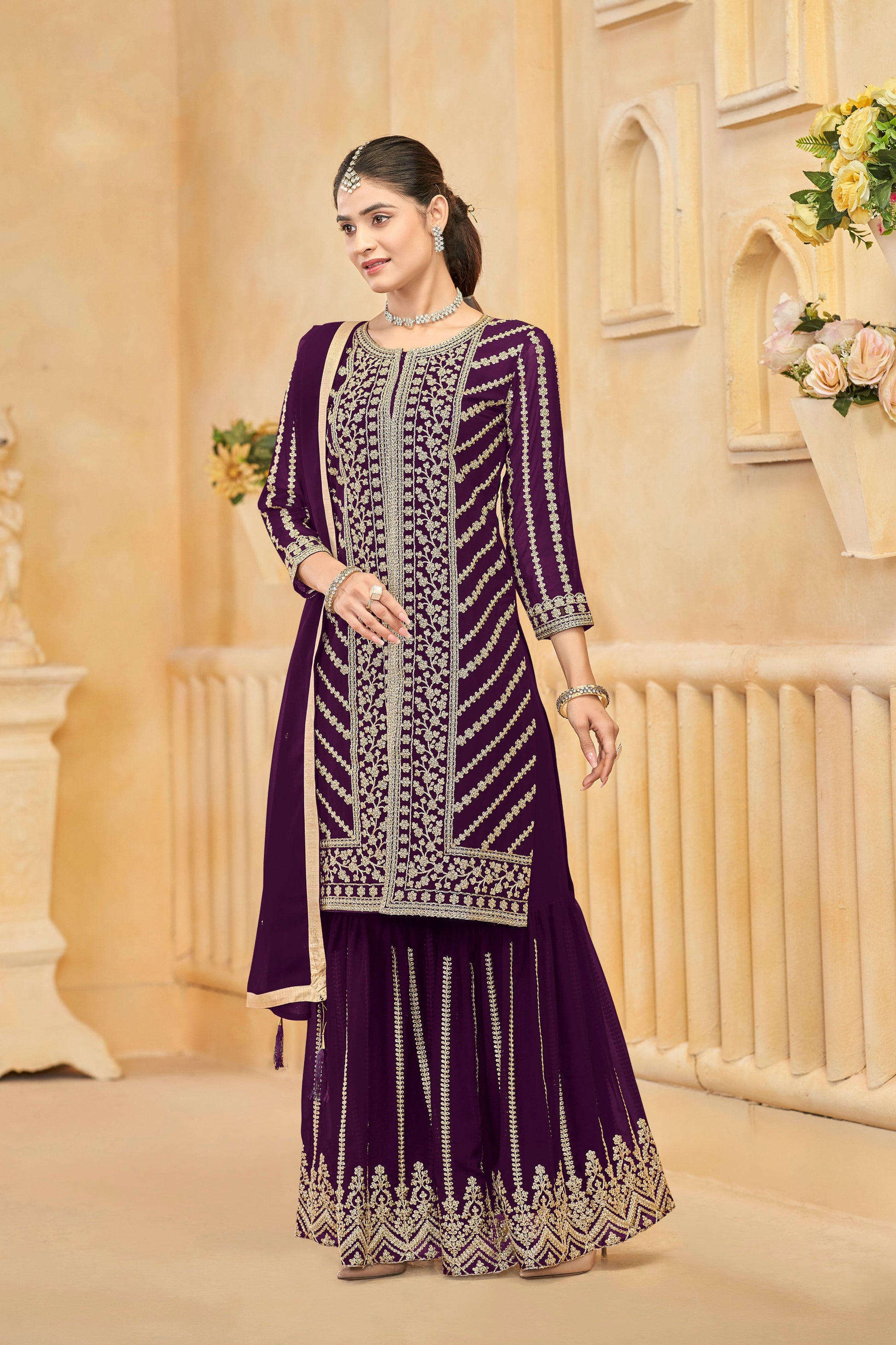 Traditional Sharara suit for events in USA
