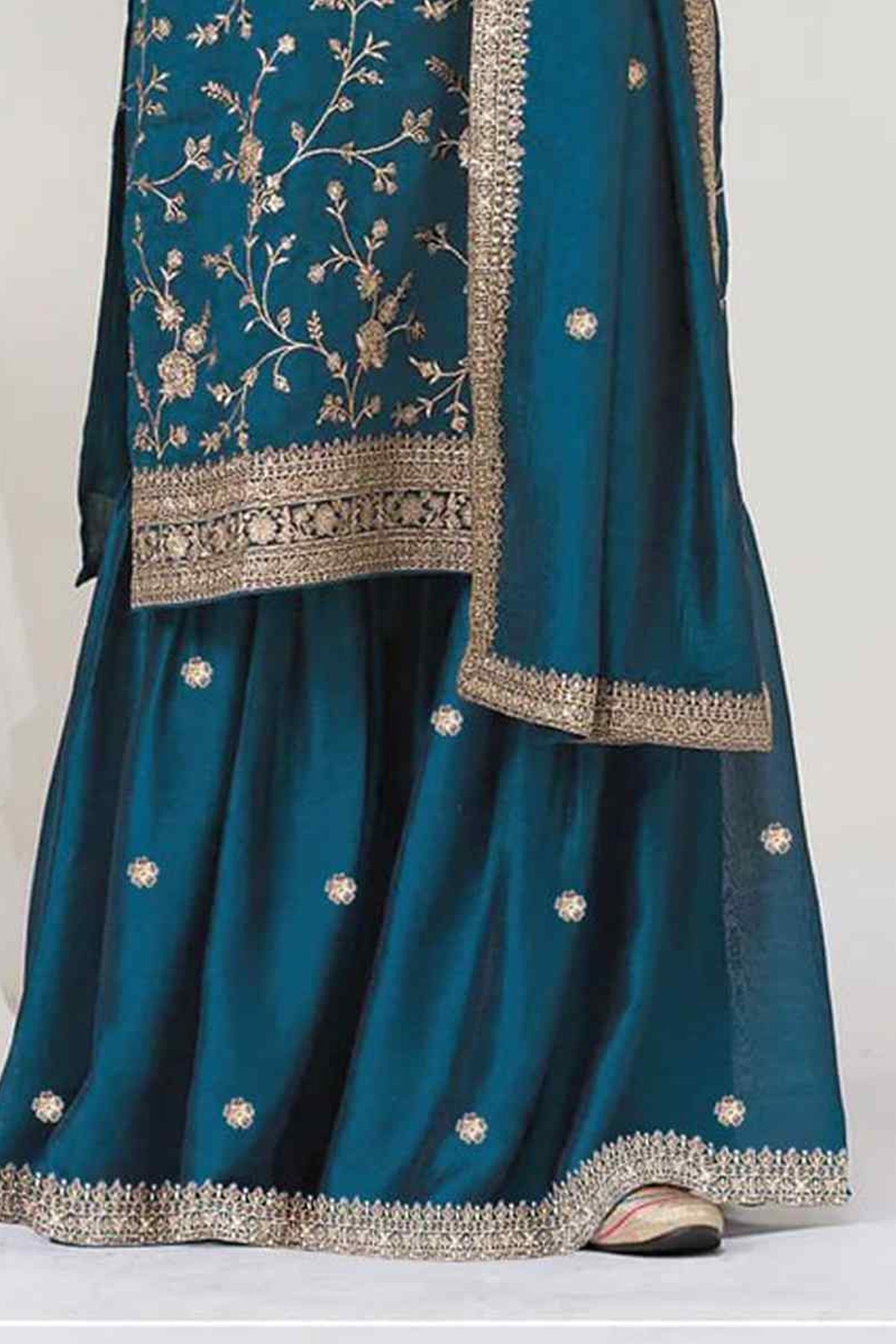 Plus Size Ready-To-Wear Salwar Kameez Palazzo - USA Shipping available