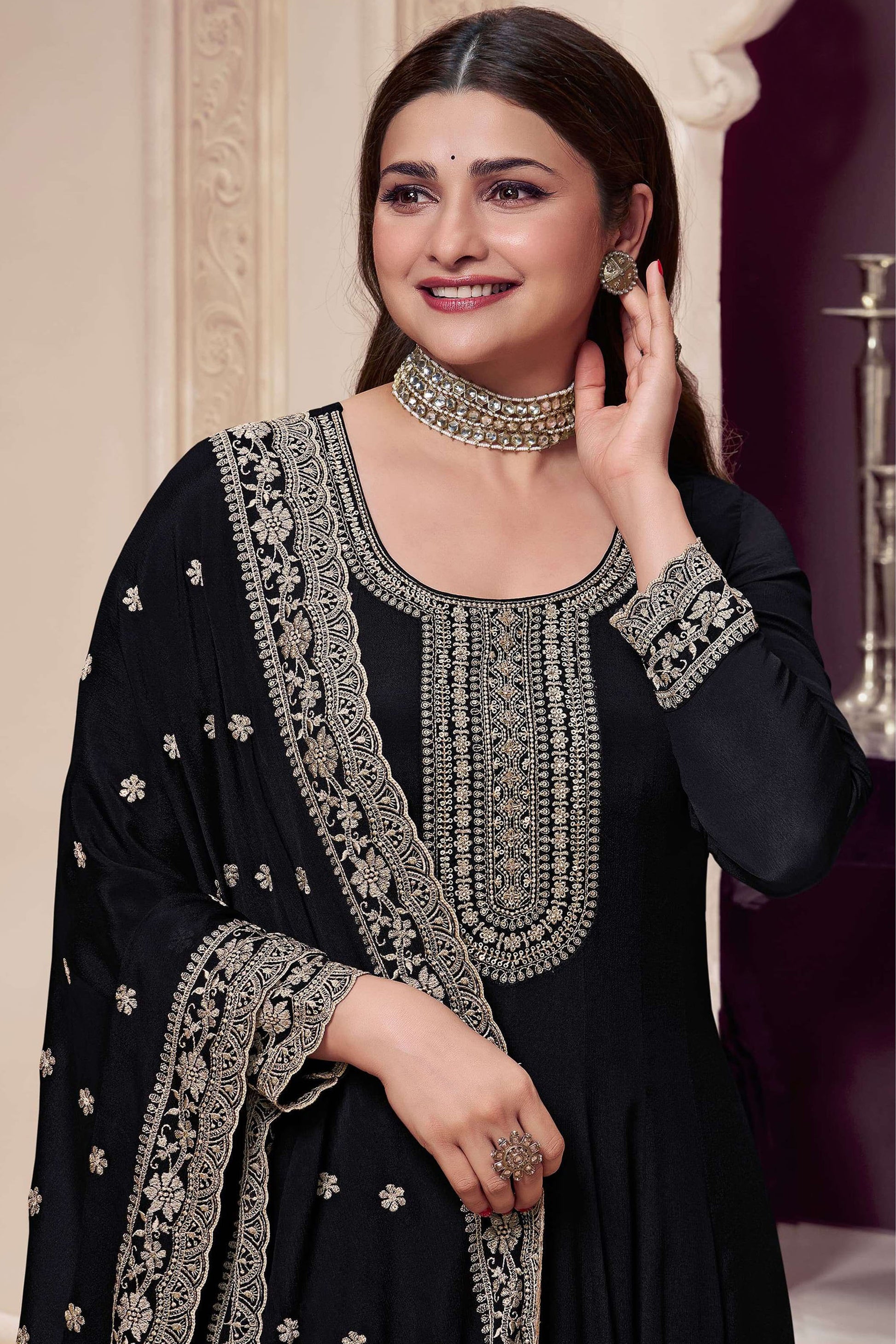 Wedding Party Wear Anarkali Dupatta Dress