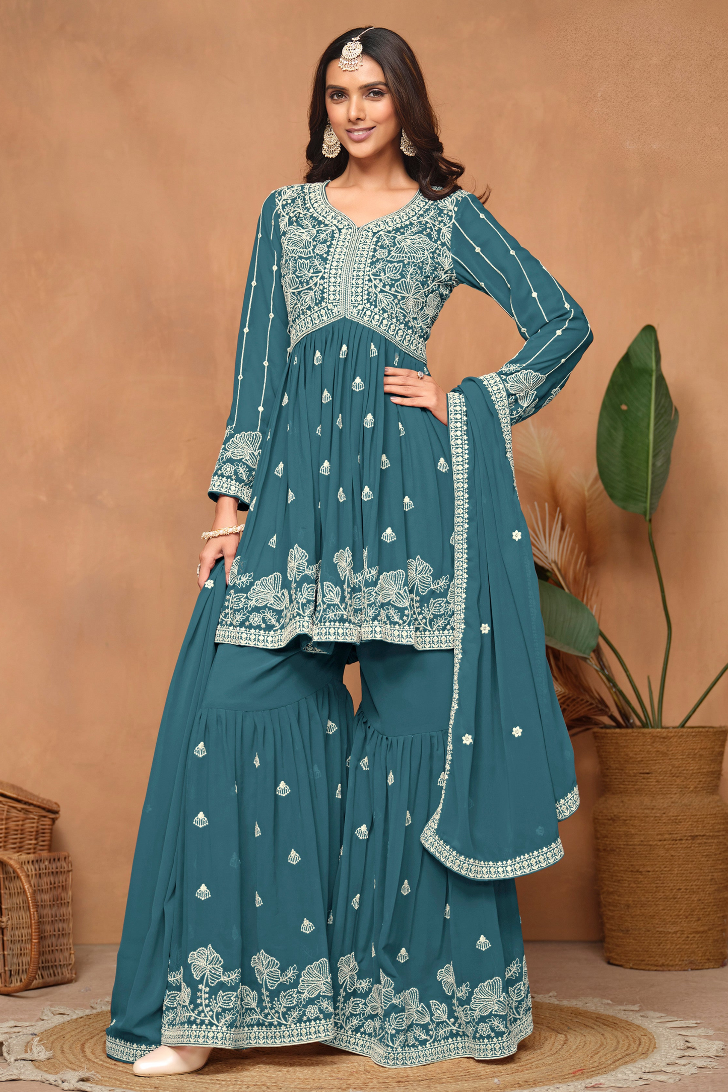 Mother’s Day Special Sharara Suit Stitched USA
