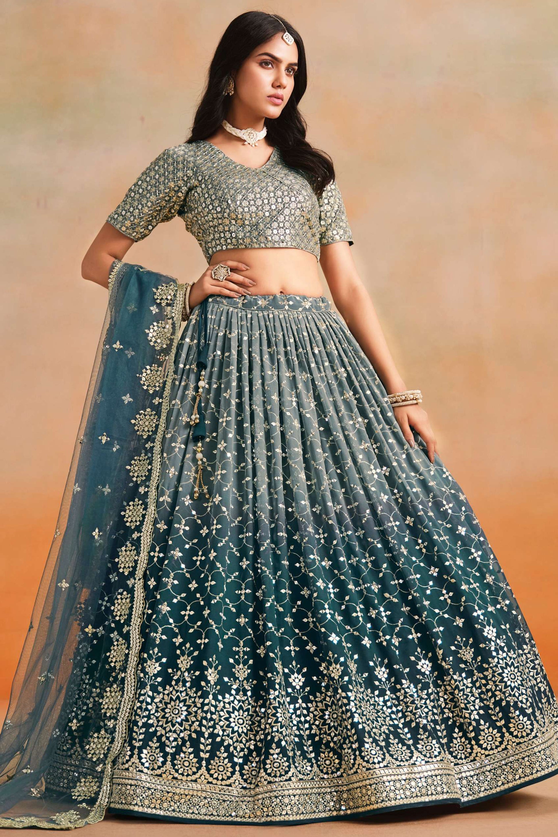 Traditional Lehenga, Designer Dupatta, indian Designer Choli