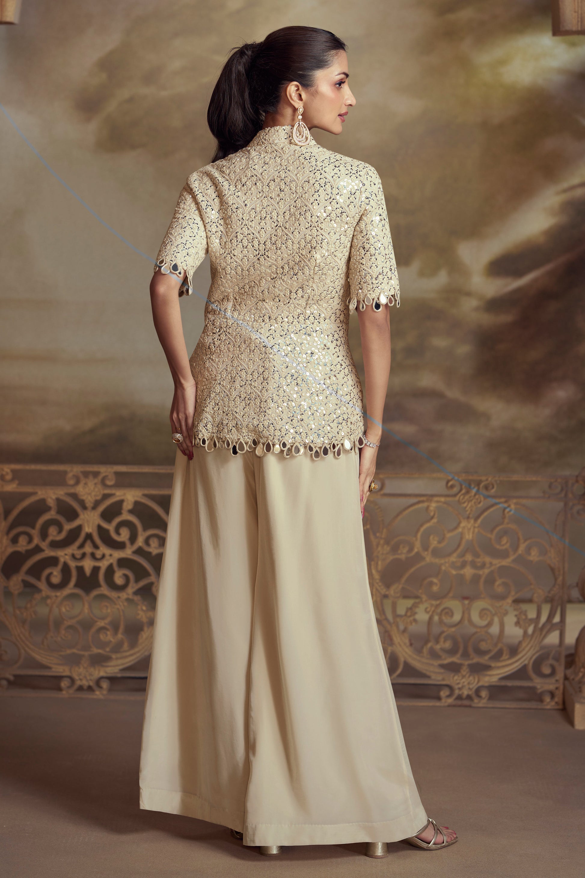 Indo Western Palazzo Suits For Cocktail Party and Reception