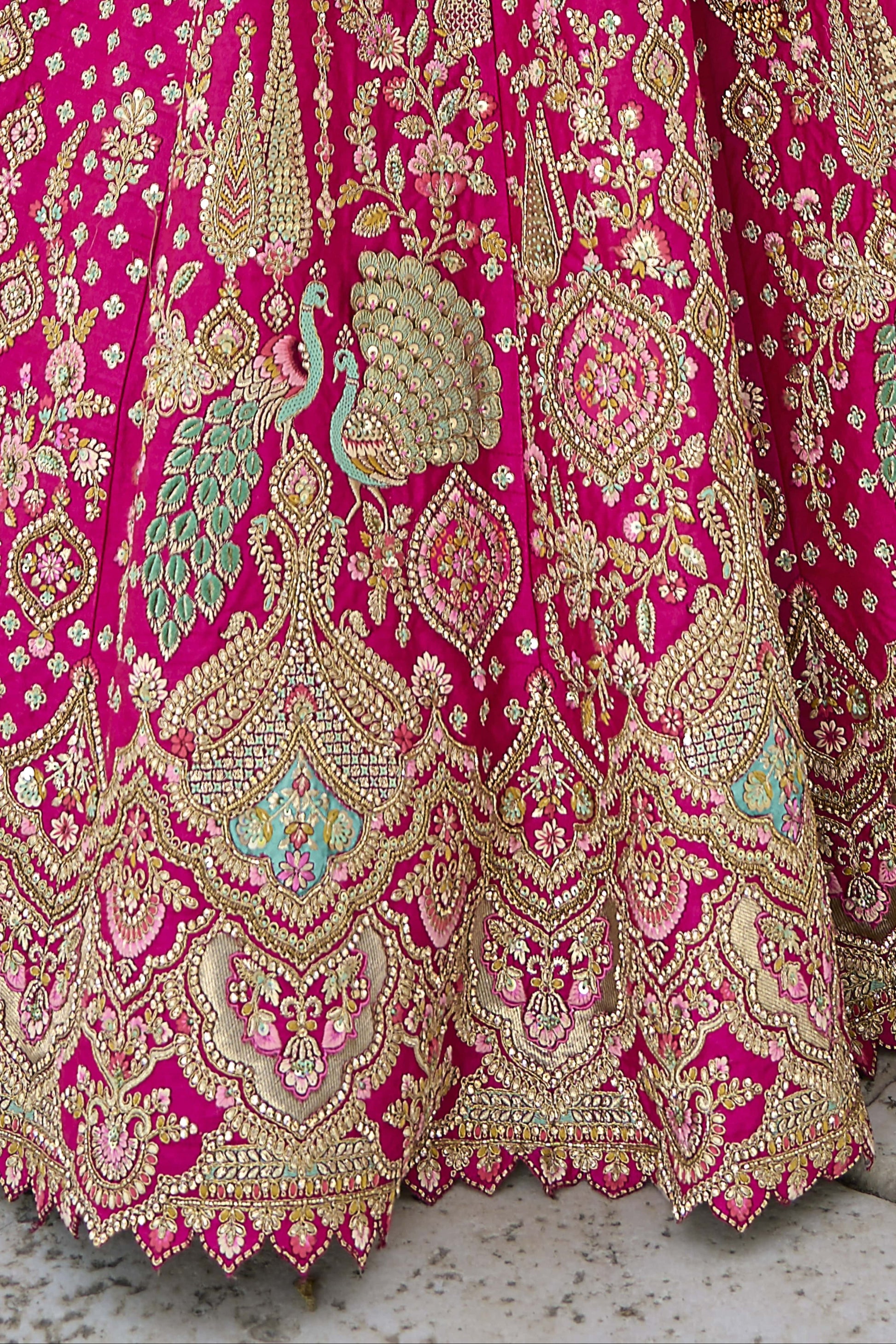 "Celebrate traditions in the USA with our lehengas."
