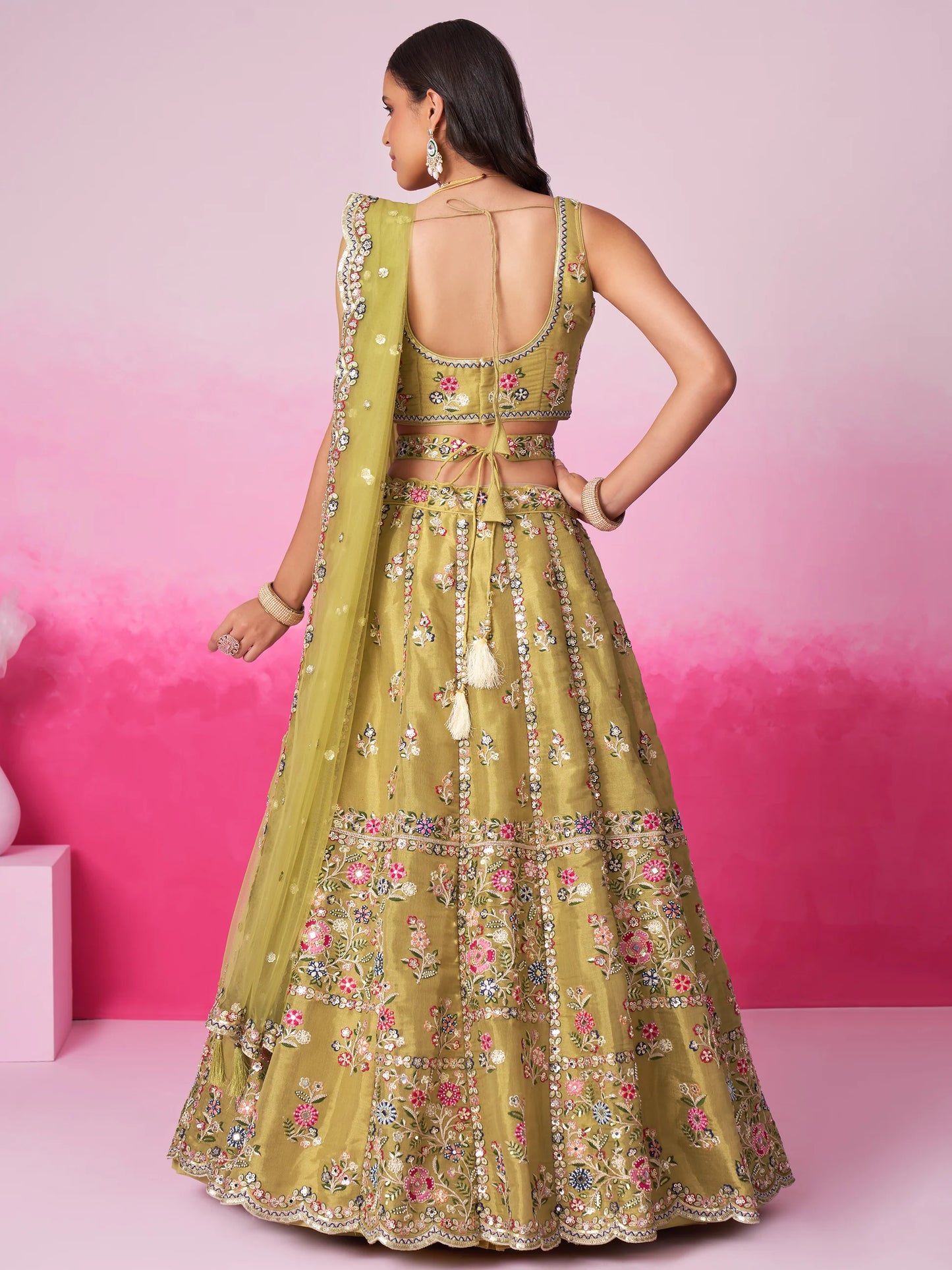 Heavy Embroidery Work Stylish Lehengha Choli With Heavy Dupatta 