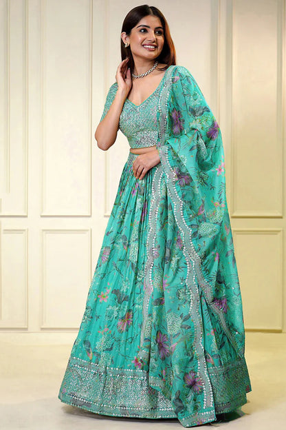 "Dazzling lehengas for Eid and Diwali in the USA."
