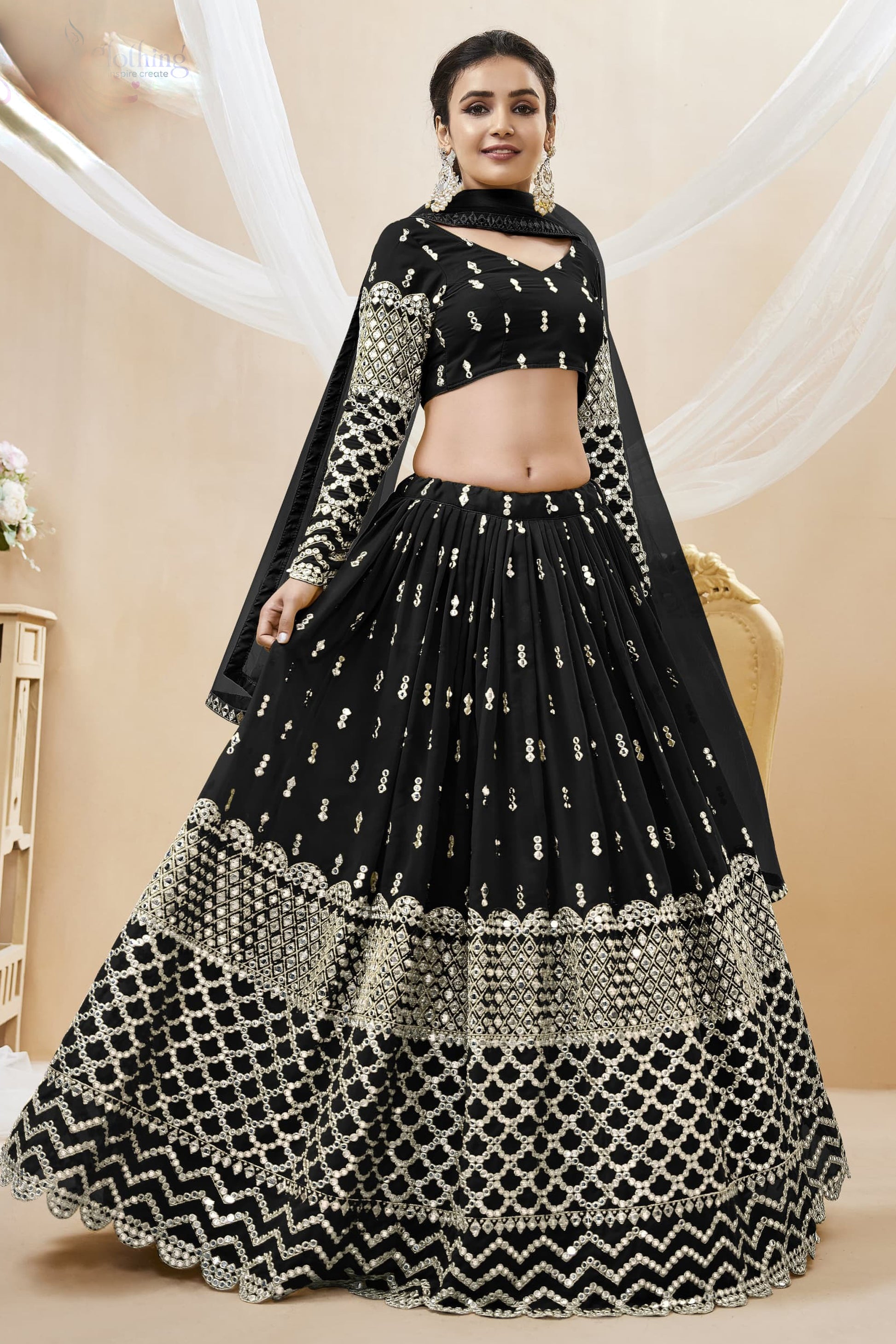 "Dazzling lehengas for Eid and Diwali in the USA."
