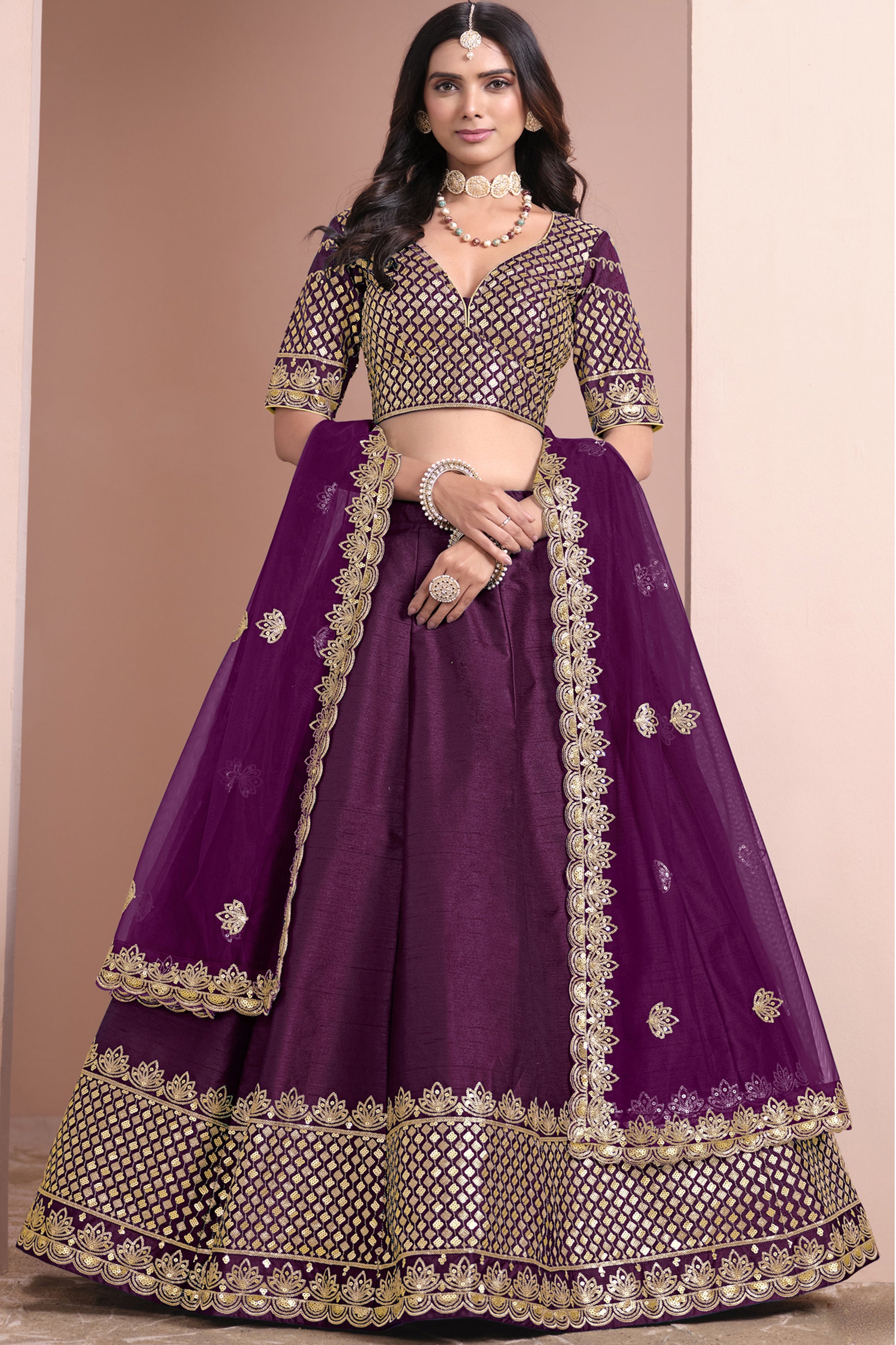 "Celebrate Diwali in style with our USA lehengas."
