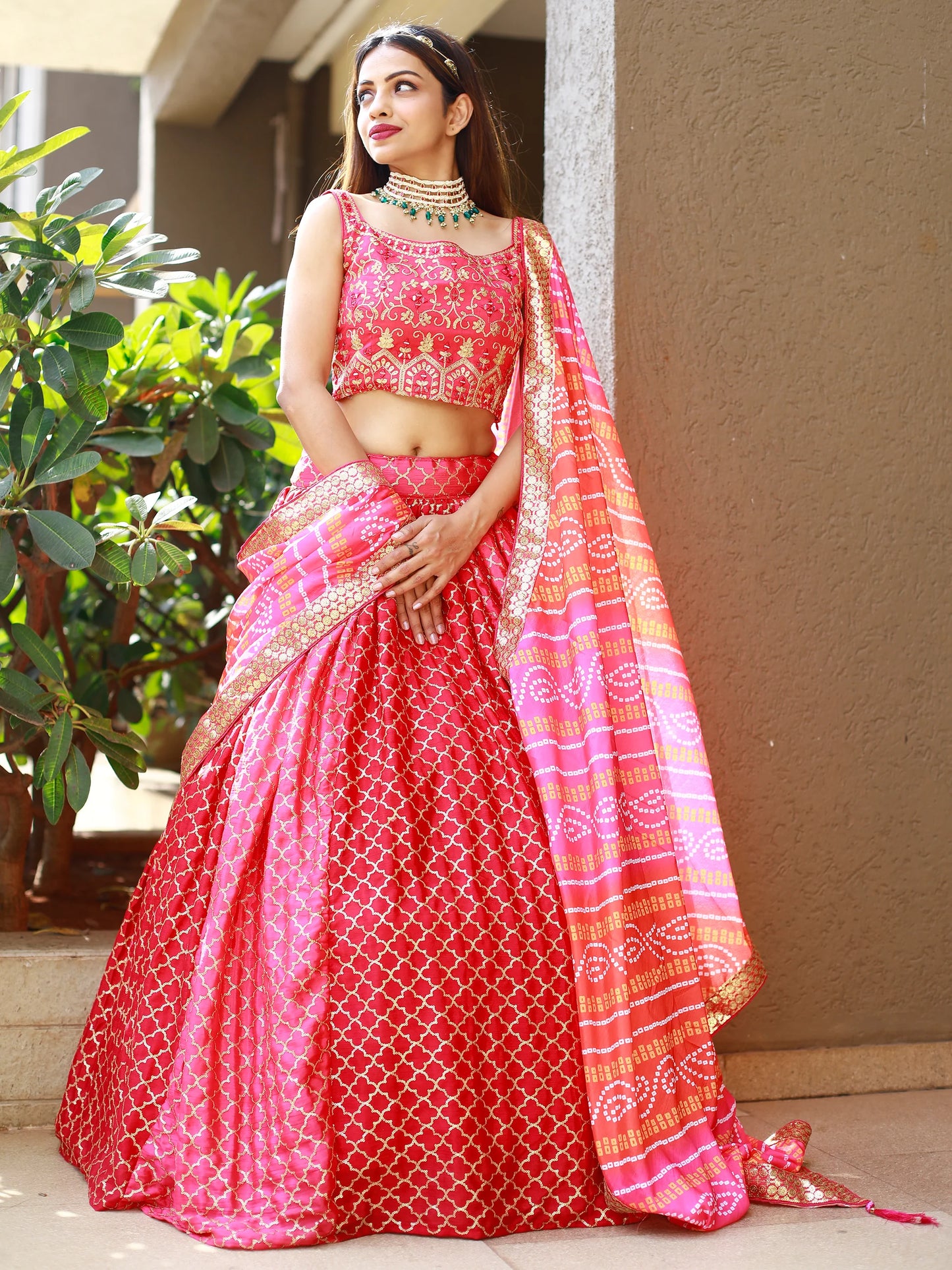 "Shop lehengas for festivals and weddings in America."

