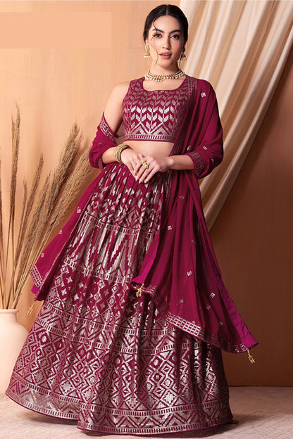 "Traditional lehengas for modern Indian Americans."
