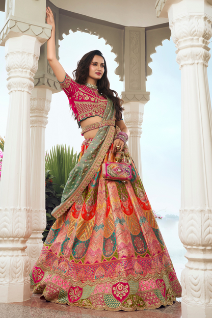Wedding bridal lehenga choli with heavy embroidery—latest design.